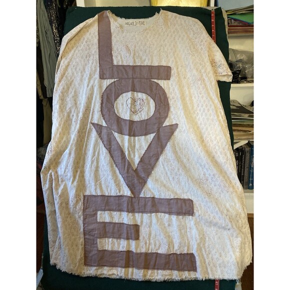 Evolve Artist Smock Magnolia Pearl Maxi Shirt Dress LOVE Heart Quilted  POCKETS! - Picture 4 of 16